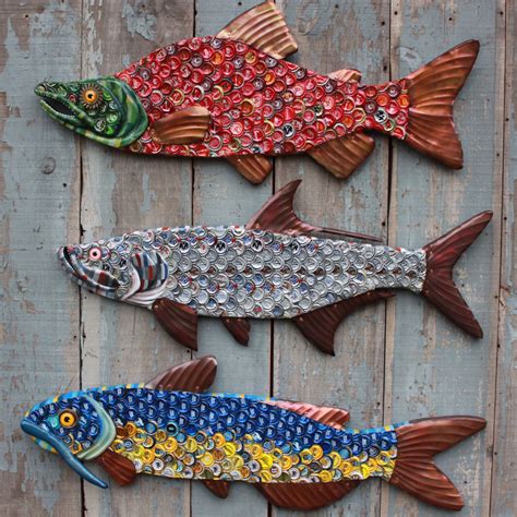 Tarpon Fish Wall Sculpture Bottlecap Art 38