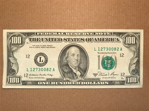 100 dollar bill 1981 vintage real money | Etsy