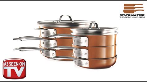 Gotham Steel Stackmaster Space Saving Nonstick Stackable Cookware ...