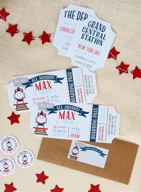 Train Birthday Invitation Train Ticket Invitations Ticket | Etsy