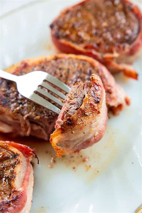 Bacon Wrapped Grilled Filet Mignon - The Kitchen Magpie