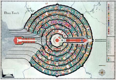 Detailed Map of Minas Tirith [7299x5009] : MapPorn