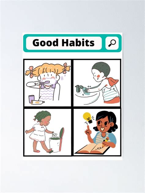 "Good habits " Poster for Sale by Chaudhary98 | Redbubble