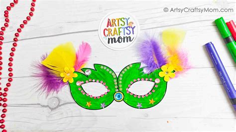 Gorgeous DIY Mardi Gras Masks With Free Template