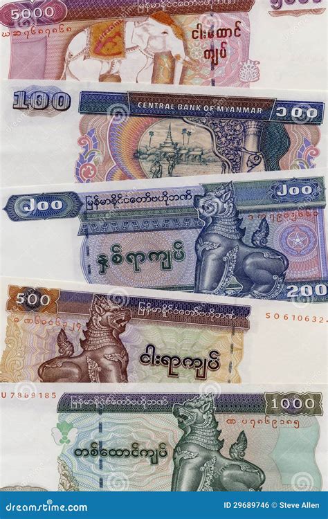 Burmese Banknotes - Myanmar (Burma) Editorial Photo - Image of ...