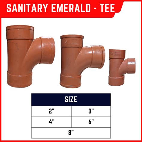 Sanitary PVC Fittings Emerald Tee (Sizes: 2",3",4") Sold per pc | Lazada PH