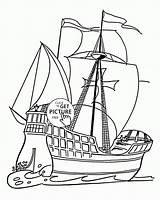 Columbus Ship coloring Page For Kids Transportation Pages  sketch template