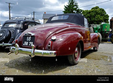 Old Classic French Peugeot 203 Convertible Two Door Automobile Car Stock Photo - Alamy