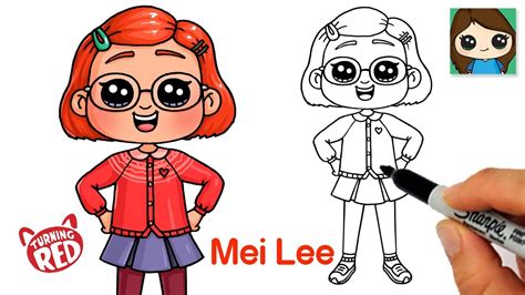 How to Draw Mei Lee | Turning Red - YouTube