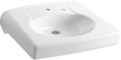 Kohler K-1997-Ss1nr Brenham 22" Vitreous China Wall Mounted Bathroom Sink - White - Walmart.com