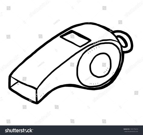 Whistle / Cartoon Vector And Illustration, Black And White, Hand Drawn, Sketch Style, Isolated ...