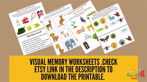 Downloadable printable for Visual memory activity - YouTube