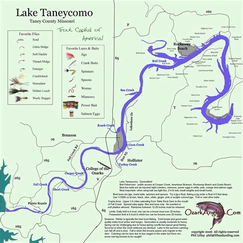 Lake Taneycomo Maps - Lake Taneycomo - OzarkAnglers.Com Forum