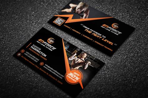 Fitness Gym Sports Business Card ~ Business Card Templates ~ Creative Market