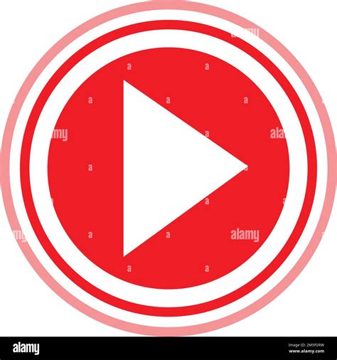 Live video streaming, play button shape. Round broadcasting icon vector ...