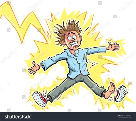 Cartoon Man Hit By Lightning Stock Vector 575181841 - Shutterstock