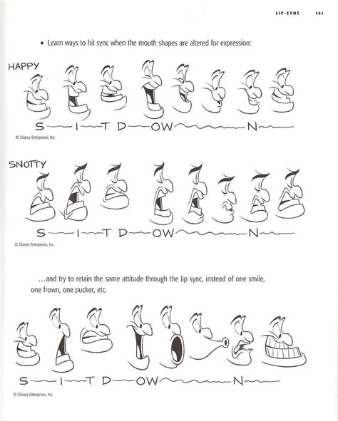 Character animation crash course eric goldberg, lip sync chart cartoon ...