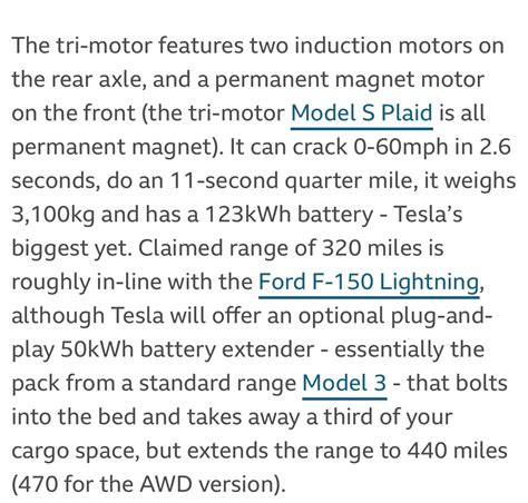 Cybertruck Range Extend? | Tesla Motors Club