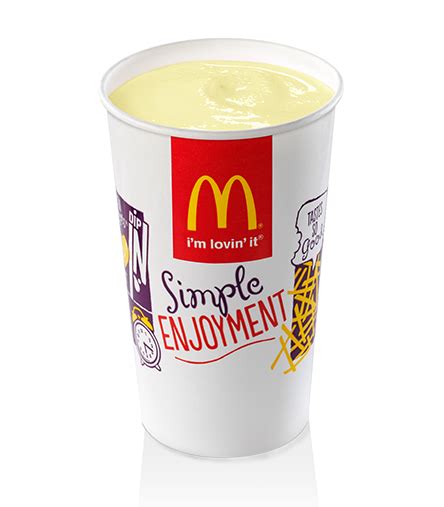 Banana Milkshake - McDonalds Menu | McDonald's Menu | Smart points ...