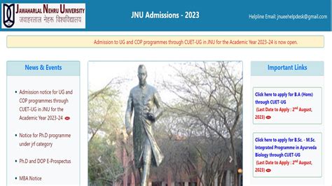 JNU UG Admission 2023 Registrations Commence, Get Application Link Here ...