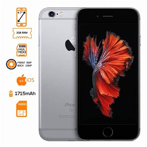 Shop Apple iPhone 6s - 64GB HDD - 2GB RAM - 12MP Rear/5MP Front - Space Gray Online | Jumia Ghana