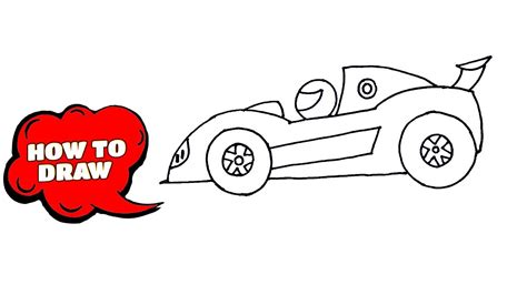 How to Draw a Race Car | Simple Race Car Drawing | Sports Car Drawings - YouTube