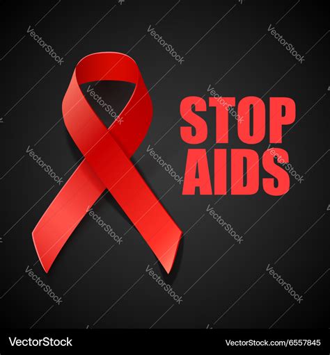 Aids awareness ribbon Royalty Free Vector Image