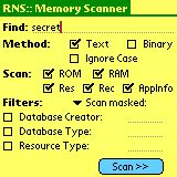 RNS:: Memory Scanner Software for Palm OS