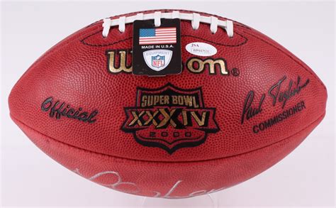 Marshall Faulk Signed Super Bowl XXXIV Official NFL Game Ball (JSA COA ...