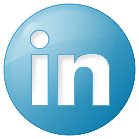 Blue, button, linkedin, social icon