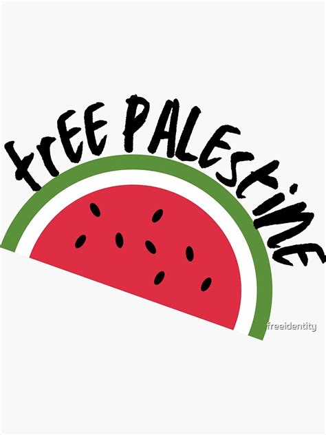 "free palestine watermelon" Sticker by freeidentity | Redbubble