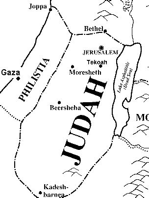 Map of Judea in the time of the divided Kingdom of Israel