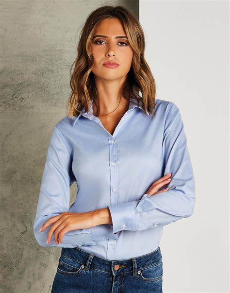 Camisa manga larga Mujer Stretch Oxford – dnglobal