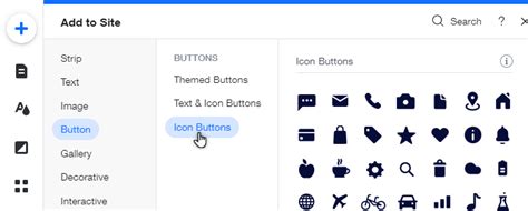 Wix Editor: Adding and Setting Up an Icon Button | Help Center | Wix.com