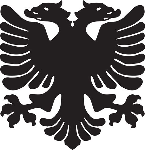 Download HD Logo Albanain Png Images - Flag Of Albania Eagle Transparent PNG Image - NicePNG.com