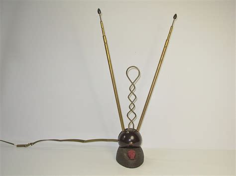 Vintage RETRO TV Television ANTENNA Rabbit Ears by PorcelainPalace