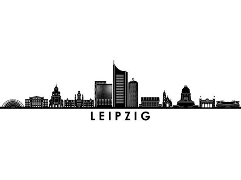 LEIPZIG Sachsen Deutschland SKYLINE City Umriss Silhouette Vektor Grafik svg eps jpg png - Etsy.de