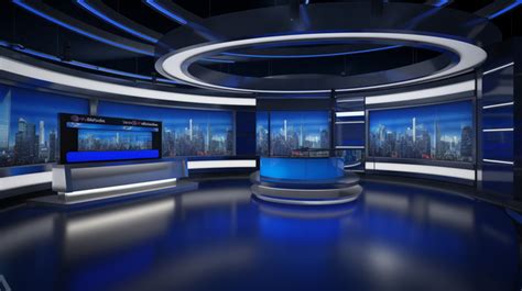 3d Virtual News Studio Background With Tv On Wall Perfect Tv Show ...