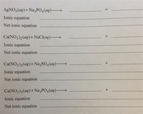 Solved AgNO3(aq) + Na,PO4(aq)-→ Ionic equation Net ionic | Chegg.com