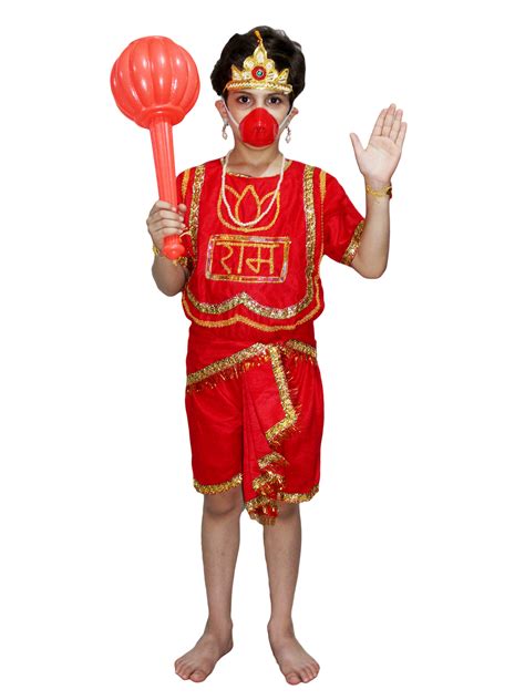 Buy Kaku Fancy Dresses Hanuman Ji Costume of Ramleela/Dussehra/Ram ...