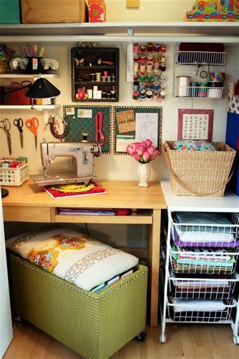 40+ Best Small Craft Room and Sewing Room Design Ideas On a Budget - DecoRequired | Sewing room ...