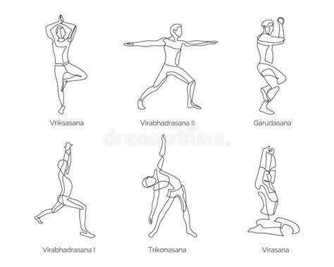 Yoga Poses Line Drawing Stock Illustrations – 268 Yoga Poses Line ...