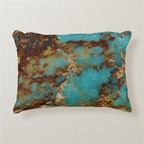 Turquoise and gold decorative pillow | Zazzle | Gold decorative pillows, Turquoise throw pillows ...