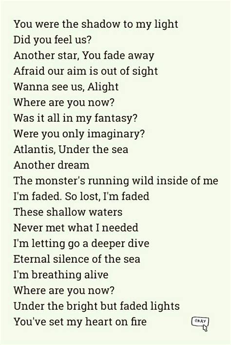 Alan Walker Faded Lyrics Translation - Any Plans