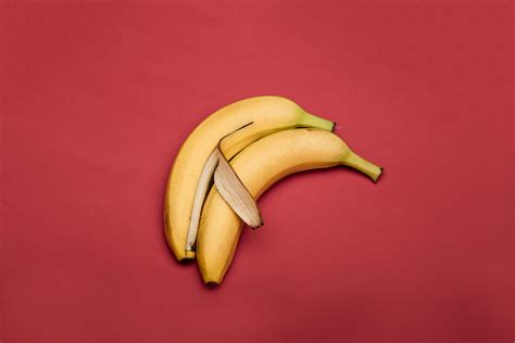 Yellow Banana Fruit on Red Textile · Free Stock Photo