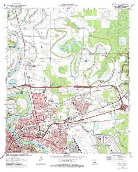 Bossier City topographic map, LA - USGS Topo Quad 32093e6