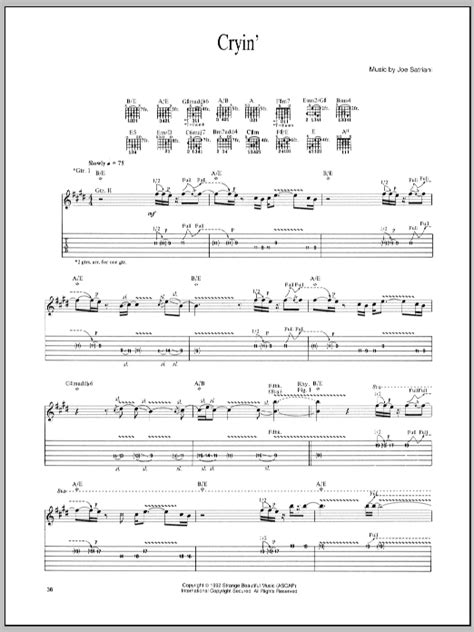 Cryin' by Joe Satriani - Guitar Tab - Guitar Instructor