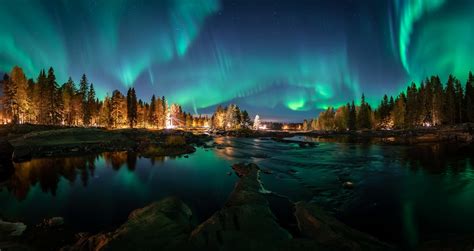 Download Light Sky Nature Finland Night Aurora Borealis HD Wallpaper