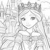Disney Princess Crown Image Coloring Pages sketch template