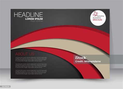 Flyer Brochure Billboard Template Landscape Stock Illustration - Download Image Now - A4 Paper ...